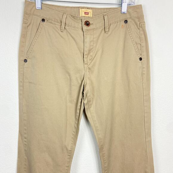 Levi's Tab Twills‎ Bootcut Pants Size 8 Khaki Tan Cotton Retro Y2K 2006 - Picture 2 of 11